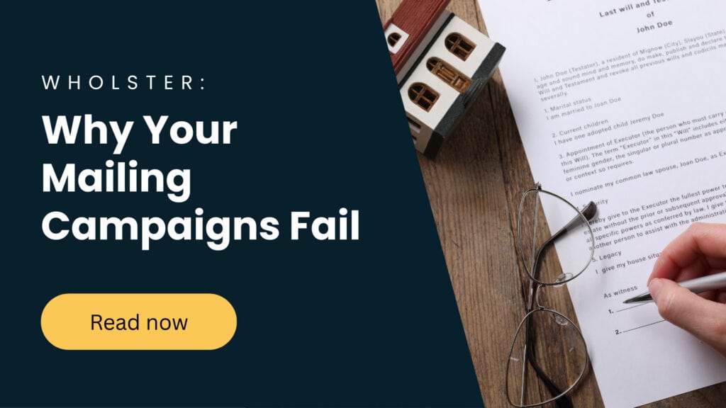 direct mail campaign for real estate investors explaining why mail marketing fails