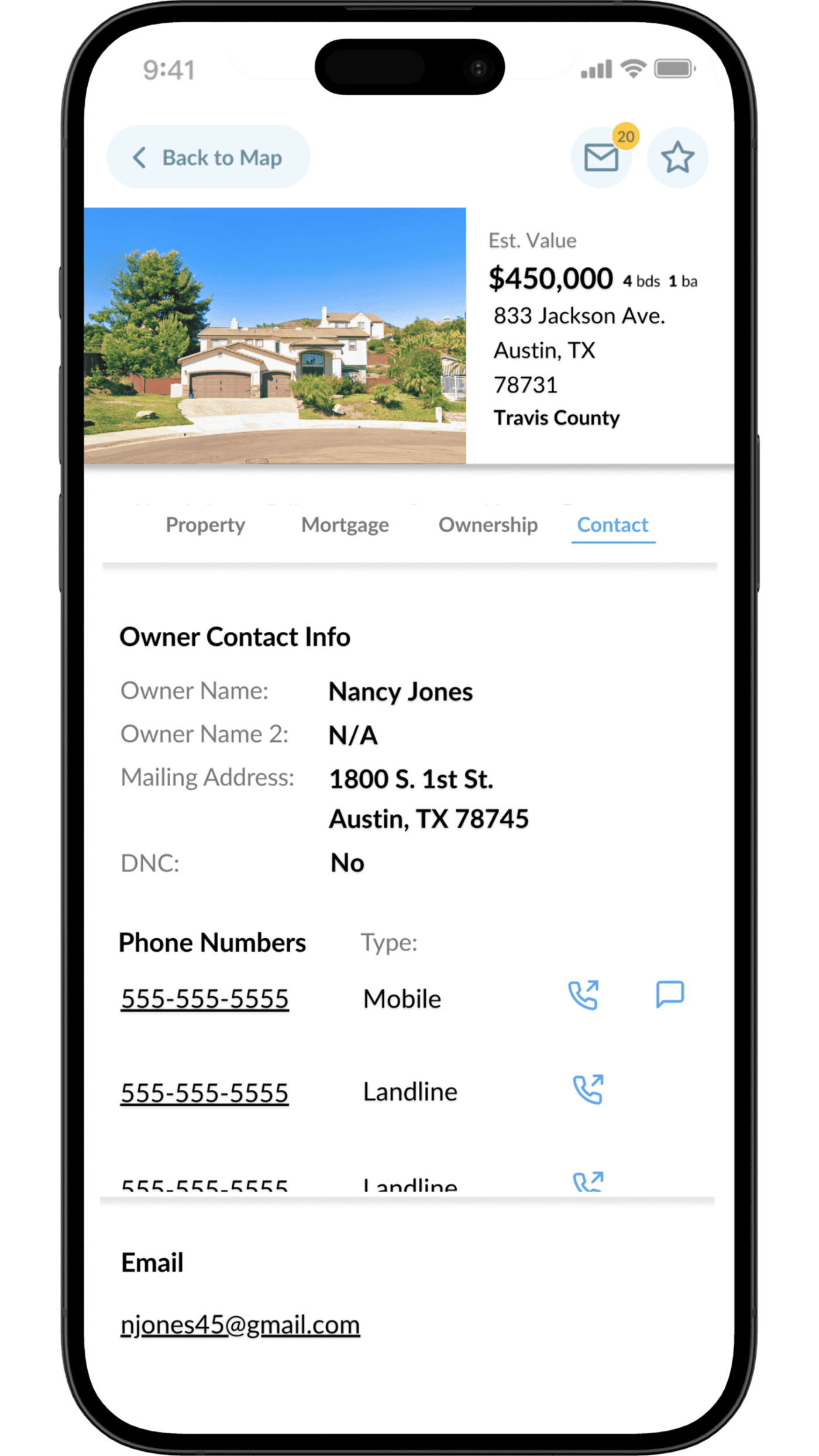 Wholster property and owner data